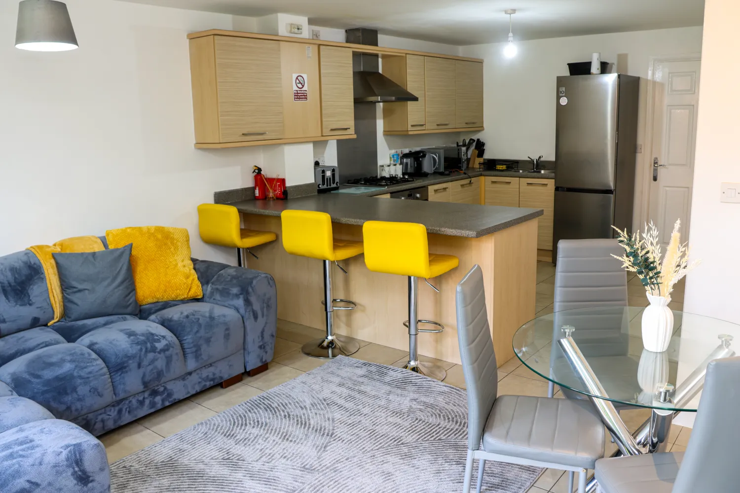Full kitchen in a Trade Nest Stays house — ideal for family self-catering